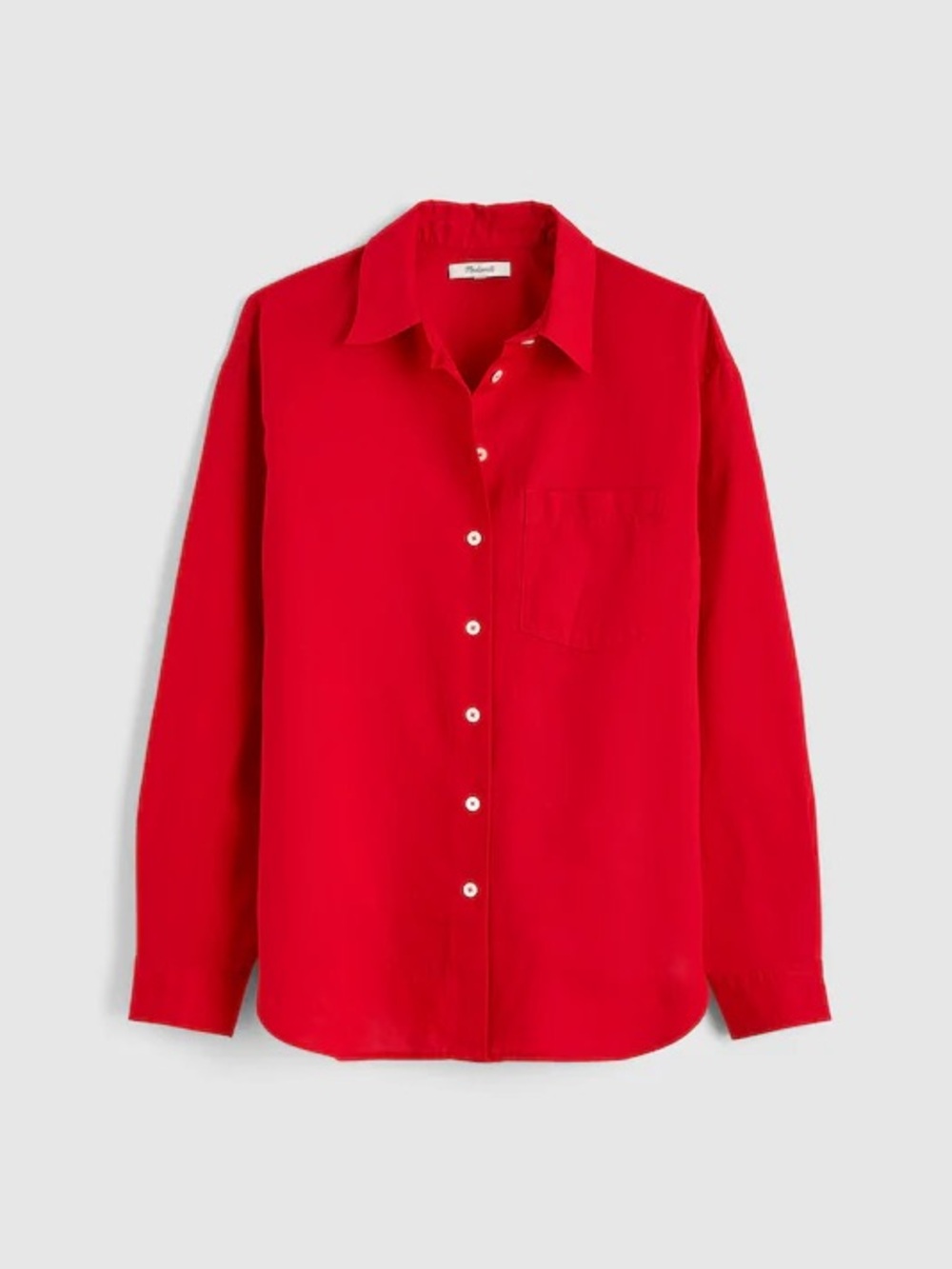 Madewell Vibrant Red Button-Down Shirt